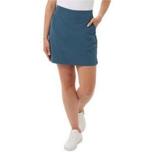 🆕 32 Degrees Cool Skort Skirt in Nocturnal Teal Blue Smoke Green Size Large
